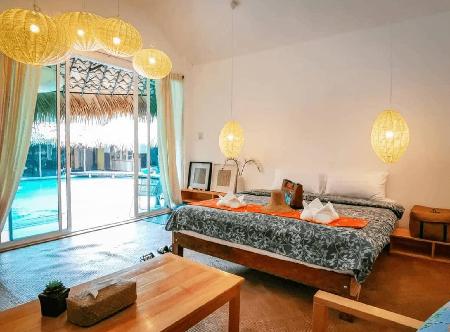 Chambre double avec vue étang — Zone A (Chambre 1 et 2)