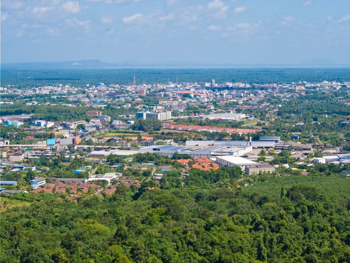 cityscape surat thani