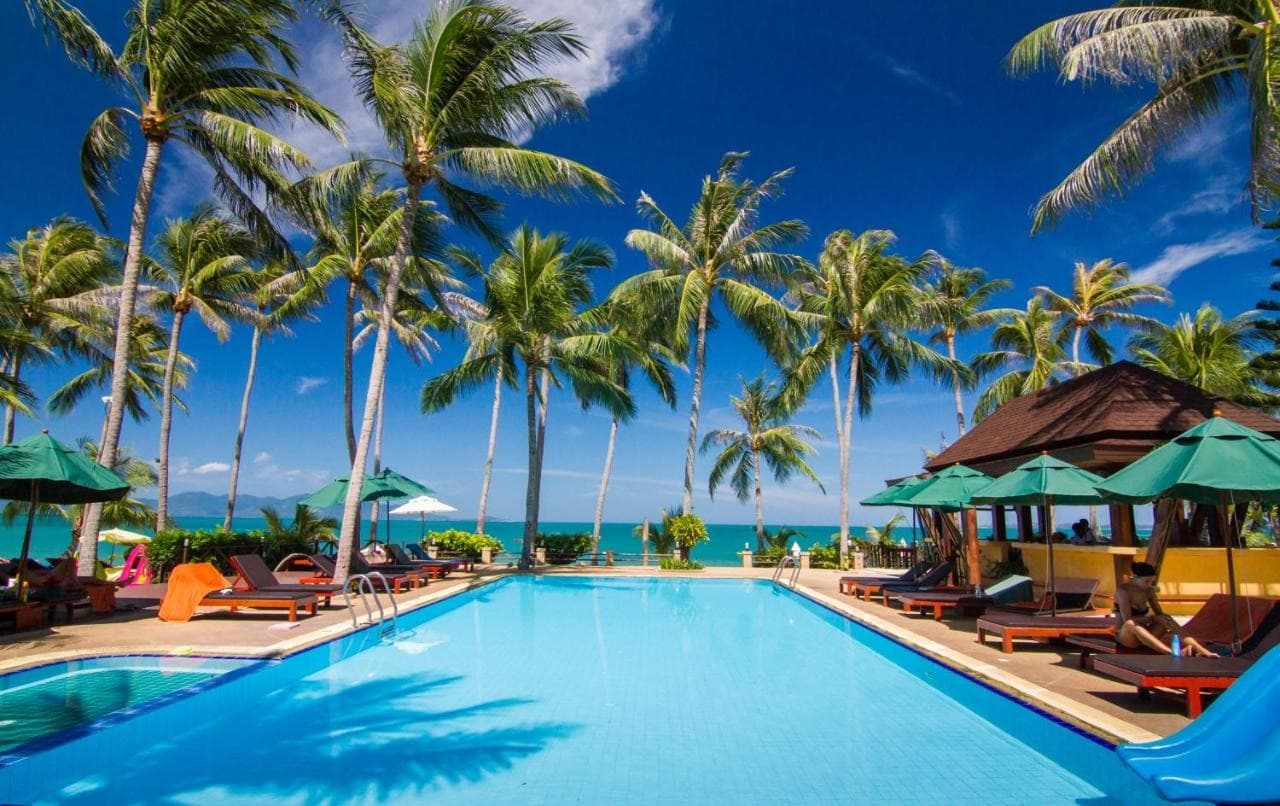coco palm beach resort piscine